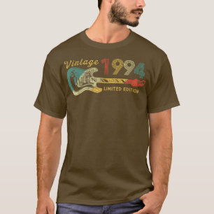 Camiseta Guitarra com Mais De 28 Anos Presentes Vintage 199