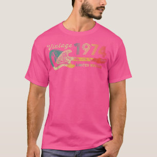 Camiseta Guitarra com Mais De 48 Anos Presentes Vintage 197