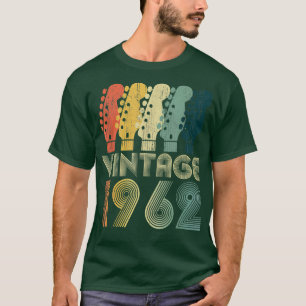 Camiseta Guitarra com Mais De 60 Anos Presentes Vintage 196