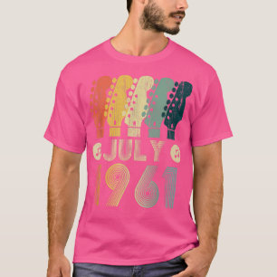 Camiseta Guitarra com Mais De 61 Anos Presentes Vintage 196