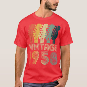 Camiseta Guitarra com Mais De 64 Anos Presentes Vintage 195