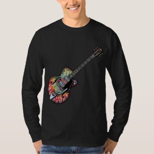 Camiseta Guitarra da tintura do laço