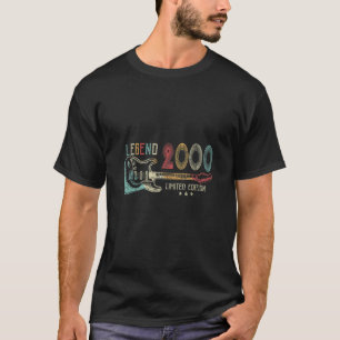 Camiseta Guitarra de Aniversário de 22 Anos Mulheres Homen