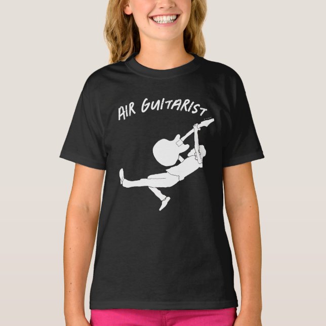 Camiseta Guitarra de ar de Heavy Metal (Frente)