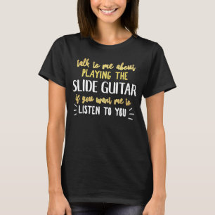 Camiseta Guitarra de Diapositivos para Reproduzir Música pa