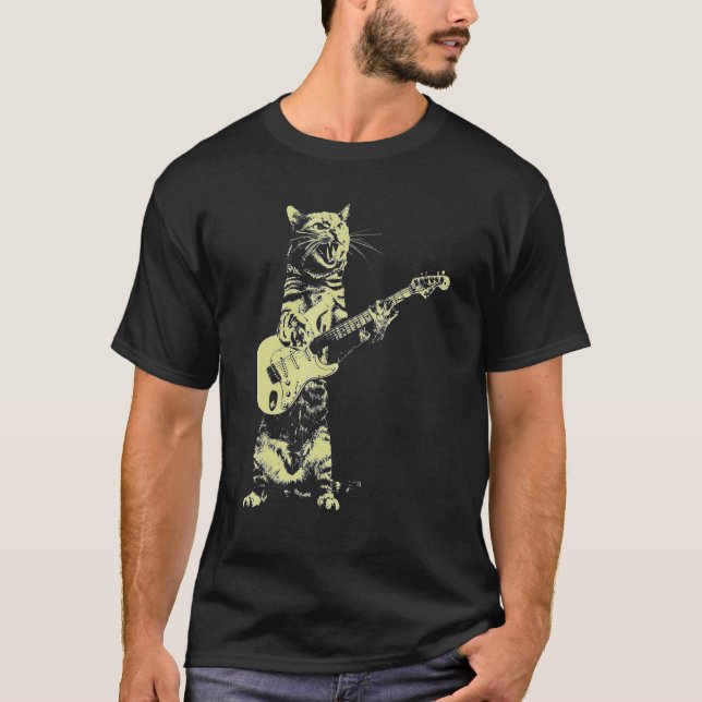 Camiseta Guitarra de Gato (Frente)