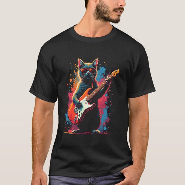 Camiseta Guitarra de gatos (Frente)