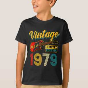 Camiseta Guitarra Edição Limitada Vintage 1979 Ano de Nasci