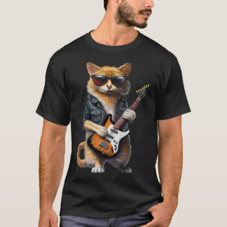 Camiseta Guitarra Elétrica De Gato