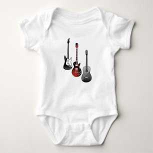 Camiseta guitarra elétrica, guitarra acústica