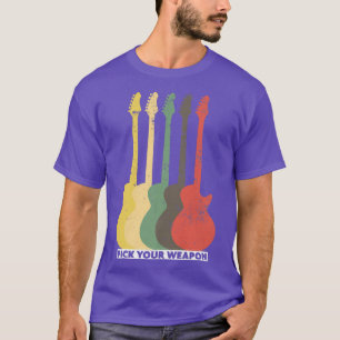 Camiseta Guitarra Engraçada Escolha Sua Arma Para Guitarist