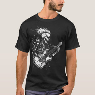 Camiseta Guitarra Esqueleto Heavy Metal
