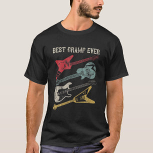 Camiseta Guitarra Guitarrista Mens - Melhor Gramp Família