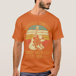 Camiseta Guitarra Guitarrista Nashvilleennessee Música Coun