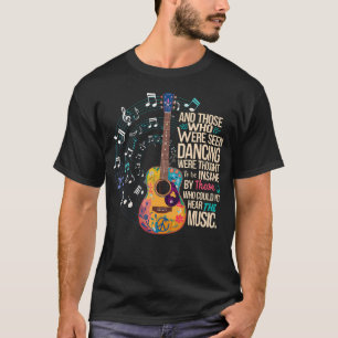 Camiseta Guitarra Hippie E Aqueles Que Foram Vistos Dançand