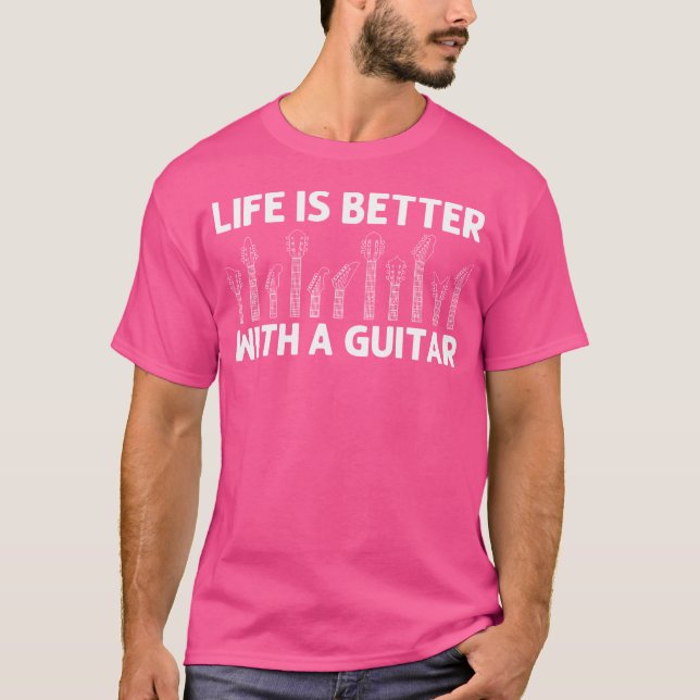 Camiseta Guitarra legal para Masculinas Violão Acústico Mús (Frente)