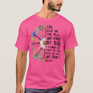 Camiseta Guitarra Me Dá O Beat E Liberta Minha Alma Hippie