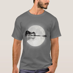Camiseta Guitarra Natureza Lua Guitarista Acústica Guitaris