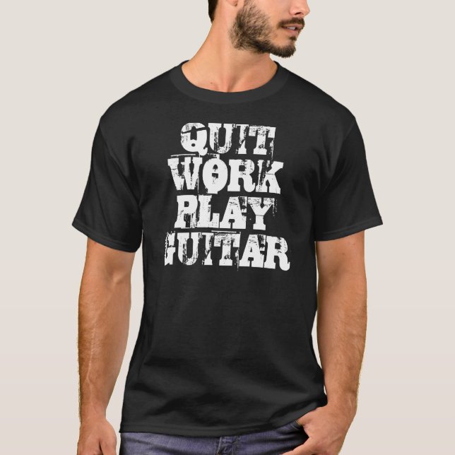 CAMISETA GUITARRA PARADA DO JOGO DO TRABALHO (Frente)