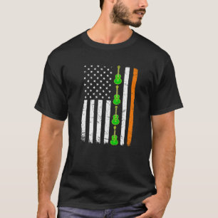 Camiseta Guitarra Patriótica Irlandesa Americana F