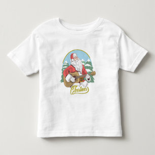 Camiseta Guitarra que joga o Natal de Papai Noel  