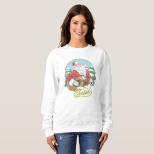 Camiseta Guitarra que joga o Natal de Papai Noel