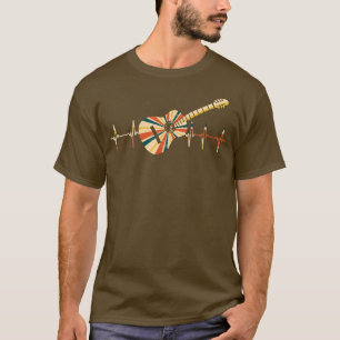 Camiseta Guitarra Retro Acústica Pulsação Música Vintage Gu