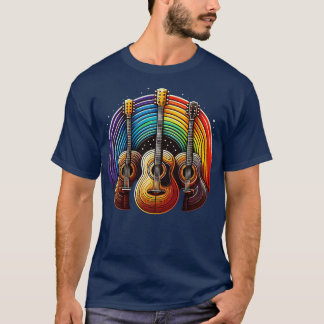 Camiseta Guitarra Retroativa Vintage Guitarista Música Lega