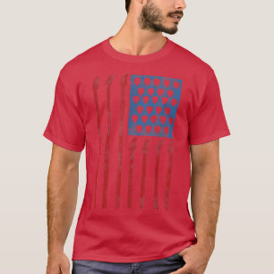 Camiseta Guitarra T US Flag Rock Guitar 1444