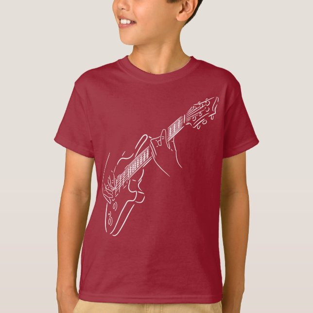 Camiseta Guitarra. Um presente para um amante da música. (Frente)