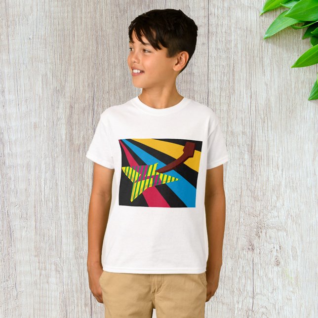 Camiseta Guitarra Vibrante com Listras Geométricas (Criador carregado)