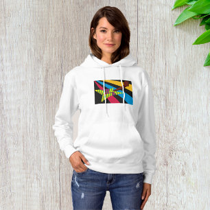 Camiseta Guitarra Vibrante com Listras Geométricas
