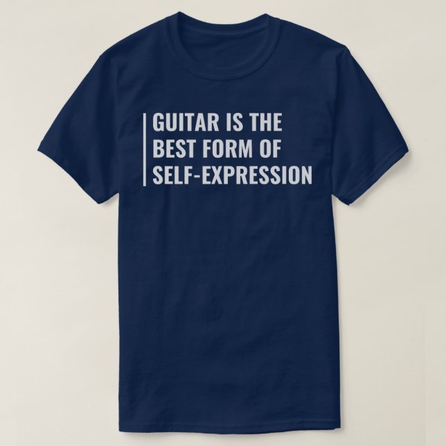 Camiseta GuitarraForma de Autoexpressão (Frente do Design)