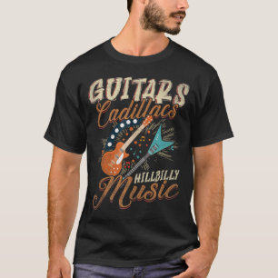 Camiseta Guitarras Cadillacs Música Hillbilly