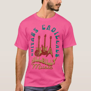 Camiseta Guitarras Cadillacs Música Hillbilly Canções Count