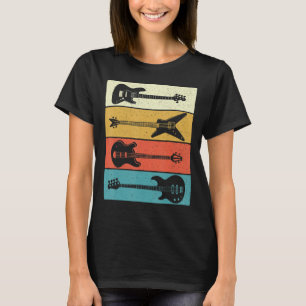 Camiseta Guitarras De Vintage Bass Musical