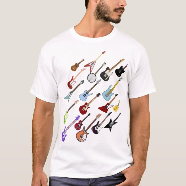 Camiseta Guitarras Diagonais 2 (Frente)