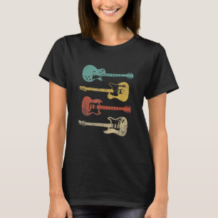 Camiseta Guitarras Elétricas Vintage Afetaram Homens Mulher