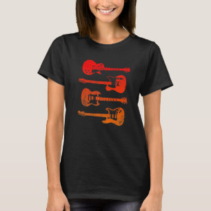 Camiseta Guitarras Elétricas Vintage Afetaram Homens Mulher
