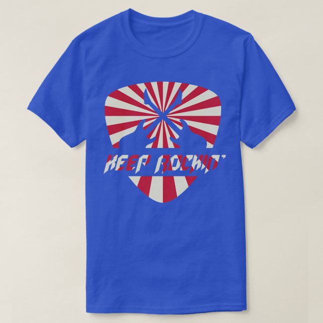 Camiseta Guitarras em uma Pedra - Continue Rocking607 (Frente do Design)