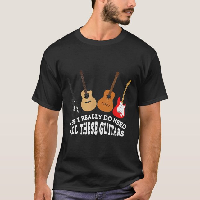 Camiseta Guitarras Instrumentos Musicais Legal Tee (Frente)