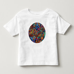 Camiseta Guitarras no estilo mandala batik