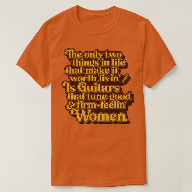 Camiseta Guitarras Que Sintonizam Mulheres De Sentimento Bo (Frente do Design)