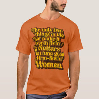 Camiseta Guitarras Que Sintonizam Mulheres De Sentimento Bo