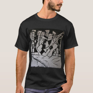 CAMISETA GUITARRISTA ABSTRATO PRETO BRANCO