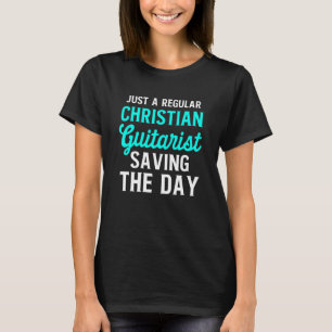 Camiseta Guitarrista Cristão Apenas Adoração na Igreja Pla