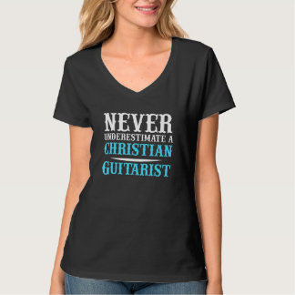 Camiseta Guitarrista Cristão Nunca Igreja Adoração Guitarri