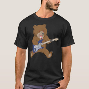 Camiseta Guitarrista da Banda de Rock Grizzly Bear Músico M