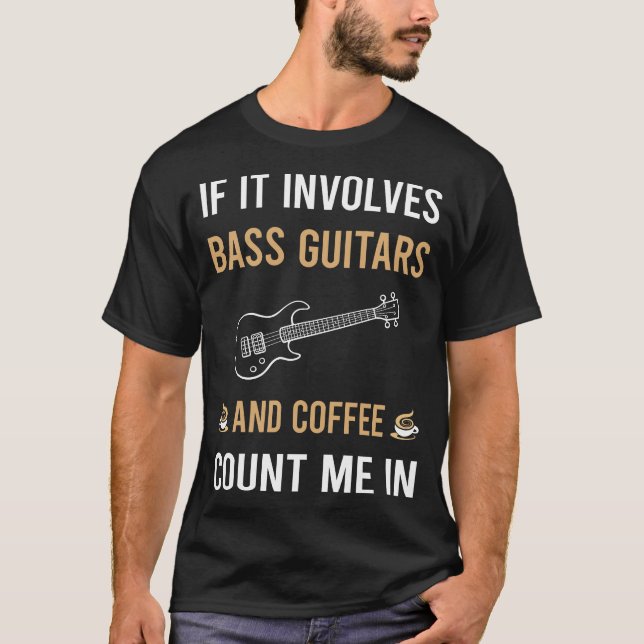 Camiseta Guitarrista De Café E Bass (Frente)