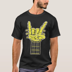 Camiseta Guitarrista de Festival Stage Sinal de Mão Guitarr